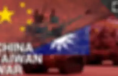 Ilustrasi pasukan China invasi Taiwan