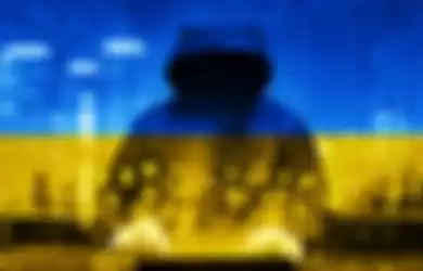 Ilustrasi hacker di Perang Rusia dan Ukraina