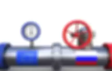 Ilustrasi pipa gas Uni Eropa dan Rusia  