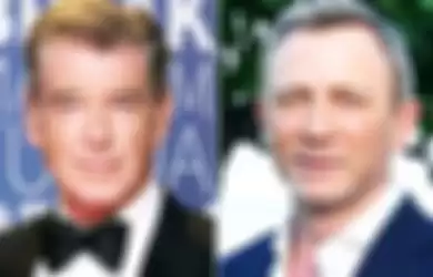 Pierce Brosnan dan Daniel Craig, dua aktor pemeran serial James Bond.
