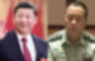 Presiden China Xi Jinping dan Jenderal Li Qiaoming. Isu kudeta militer China - Jenderal Li Qioming diduga akan gantikan Xi Jinping.