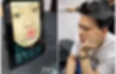 Raut wajah Ariel NOAH saat nobar video viral 'Begitu Sulit Lupakan Rehan'.