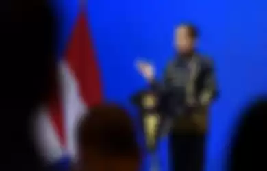 Presiden Jokowi saat menyampaikan sambutan pada acara United Overseas Bank (UOB) Economic Outlook 2023 pada Kamis, (29/09/2022).