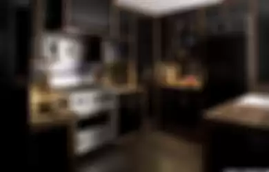 Desain dapur warna hitam sulap tampilan area memasak dari aura kelam jadi estetik. Begini 10 foto hasilnya. 