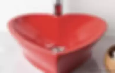 Sengaja dipasangi wastafel model tak biasa, tampilan kamar mandi berubah total. Foto hasilnya bikin melongo. 
