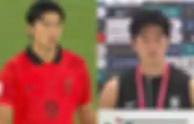 Striker Timnas Korea Selatan Cho Gue-sung dalam pertandingan melawan Ghana di Piala Dunia 2022 Qatar mencuri perhatian karena ketampanannya.