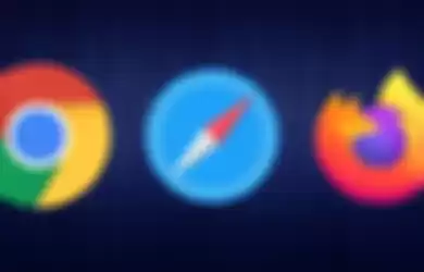 Ilustrasi logo Safari, Chrome, Mozilla