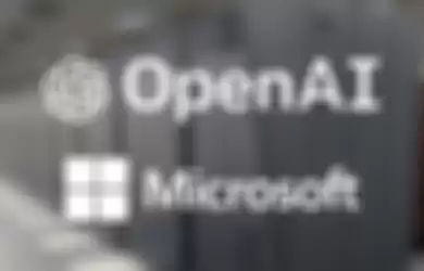 Logo Microsoft dan OpenAI