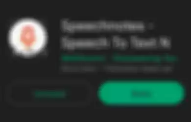 Aplikasi Speechnotes di Google Play Store untuk mengetik hanya dengan mengucapkan kata saja