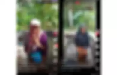Tampilan konten live TikTok nenek-nenek mandi lumpur yang viral