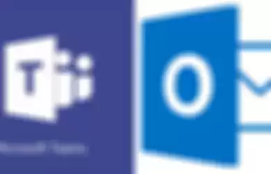 Logo Microsoft Teams dan Outlook yang dikabarkan down pada Rabu, (25/1/2023)