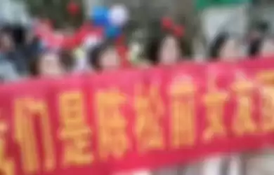 Deretan mantan pacar viral demo pernikahan pengantin pria di China
