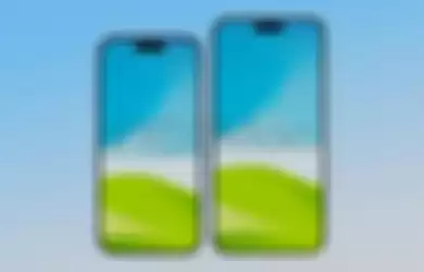 Render desain iPhone 15 dan iPhone 15 Plus yang telah menggunakan Dynamic Island.
