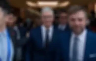 Tim Cook saat berada dalam acara China Development Forum 2023 di Beijing, China.