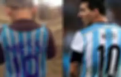 Bocah Irak berjersey kresek yang mengidolakan Messi