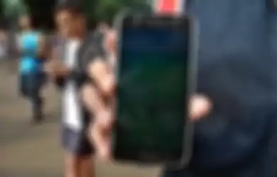 Smartphone salah satu pemain Pokemon Go