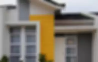 Kuning Sebagai Aksen pada Fasad Rumah Modern