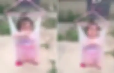 Teganya, Ibu Ini Mengeringkan Tubuh Anaknya Layaknya Menjemur Pakaian Basah!