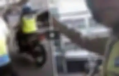 (Video) Setelah Terang-terangan Minta Rp150 Ribu, Oknum Polisi Ini Maki Pemotor yang Ditilangnya