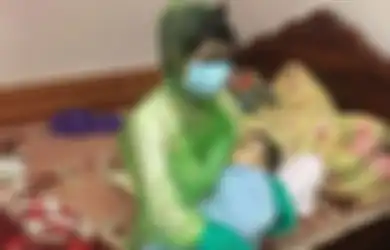 Sedang Sakit Cacar dan Tak Ingin Anaknya Tertular, Lihat Cara Cerdas Ibu Ini Menyusui Bayinya!