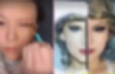 (Foto) Seperti Sulap, Wanita Ini Dapat Merias Wajahnya Menjadi Selebriti Wanita Maupun Pria