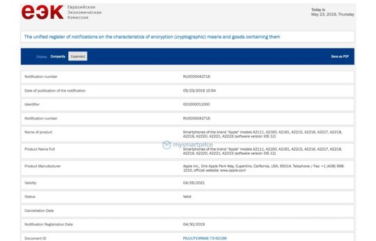 Bukti pendaftaran 11 model iPhone 2019