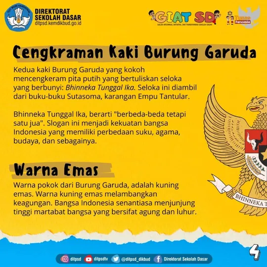 Mari Memaknai Arti Lambang Garuda Pancasila Beserta Gambarnya