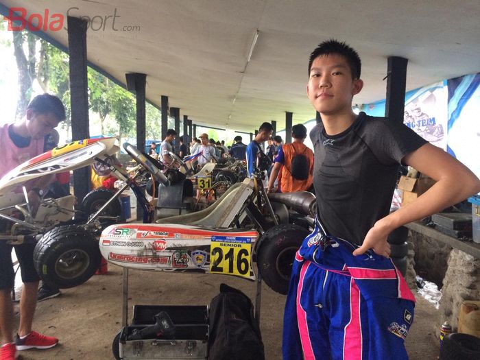 Pebalap gokart Ethan Ojong siap bersaing pada Eshark Indonesia Karting Championship 2019.