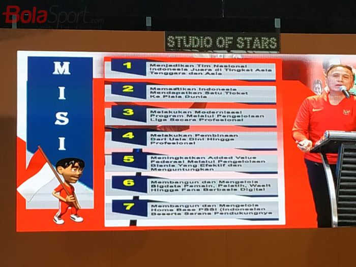 Tujuh Misi Mochamad Iriawan dan Cucu Sumantri di PSSI dalam diskusi bertajuk 'Ngobrol Bola Bareng Bang Iwan Bule' yang digelar di TVRI, Jakarta, Rabu (21/8/2019).