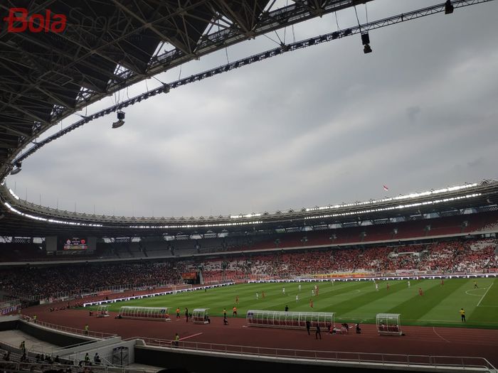 Suasana pertandingan Persija Jakarta Vs PSM Makassar di Stadion Utama Gelora Bung Karno (SUGBK), Rabu (28/8/2019).