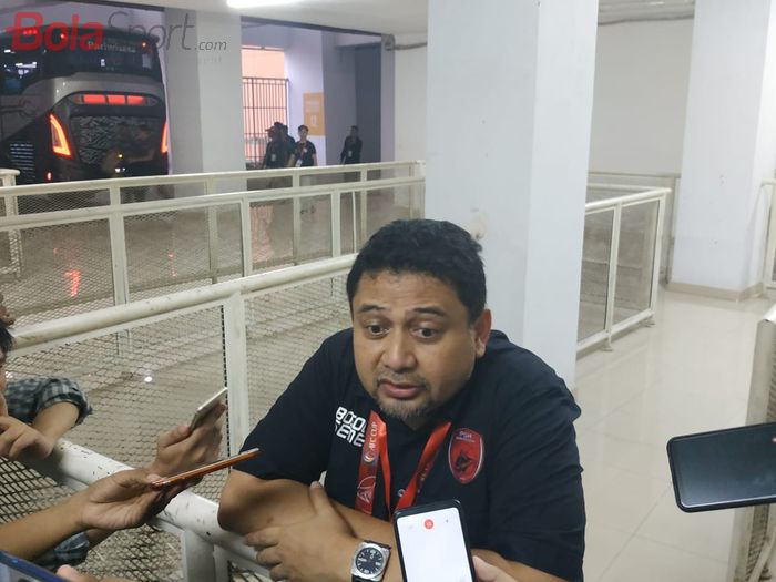 CEO PSM Makassar, Munafri Arifuddin saat ditemui wartawan di Stadion Pakansari, Kabupaten Bogor, Rabu (29/1/2020).