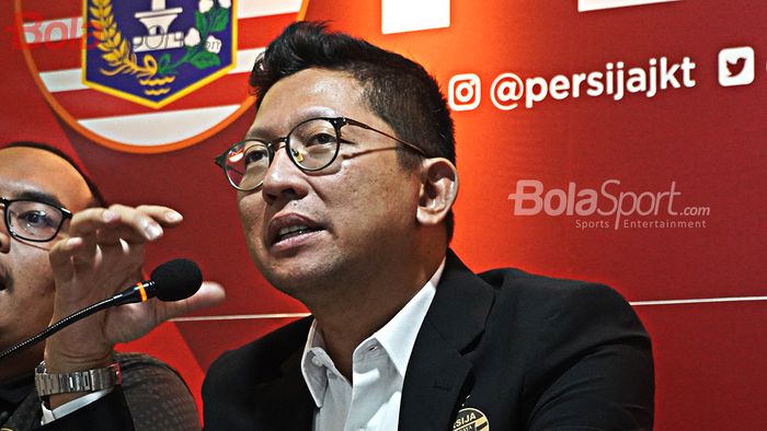 Presiden Persija Jakarta, Muhammad Prapanca ketika Press Conference mengenai Launching Persija Jakarta di Kantor Persija, Kuningan, Jakarta (21/02/2020).