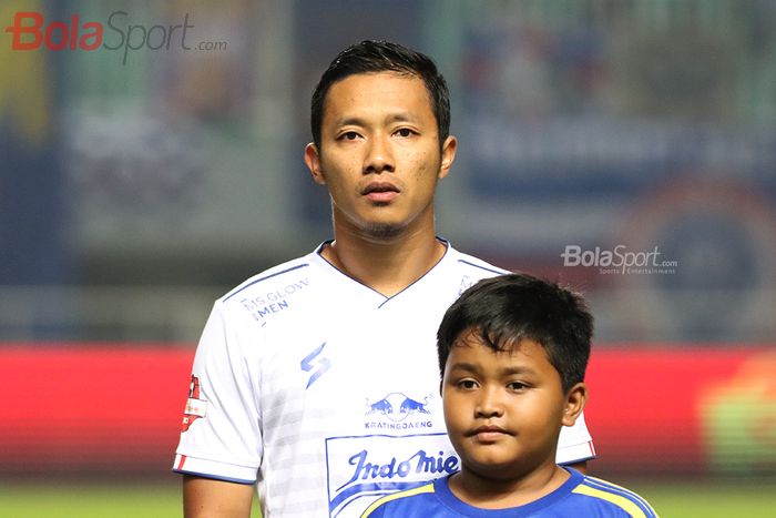 Pemain Sayap Arema FC, Dendi Santoso saat laga Persikabo melawan Arema FC di Stadion Pakansari, Bogor (2/3/2020)