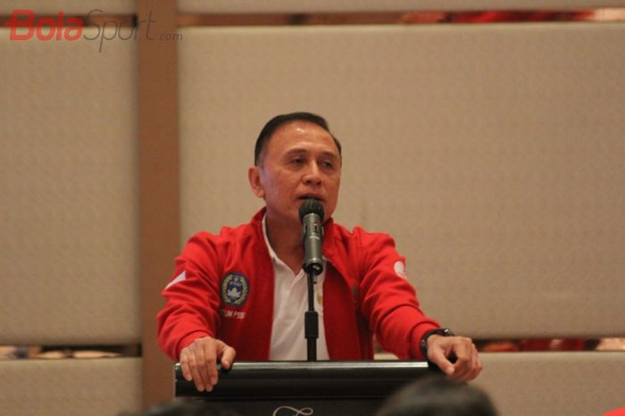 Ketua Umum PSSI, Mochamad Iriawan pada acara pelepasan timnas U-19 Indonesia di Hotel Fairmont, Senayan, Jakarta Pusat, Sabtu (29/8/2020).