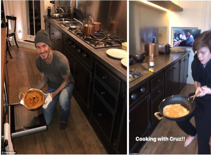 David dan Cruz sedang membuat pancake