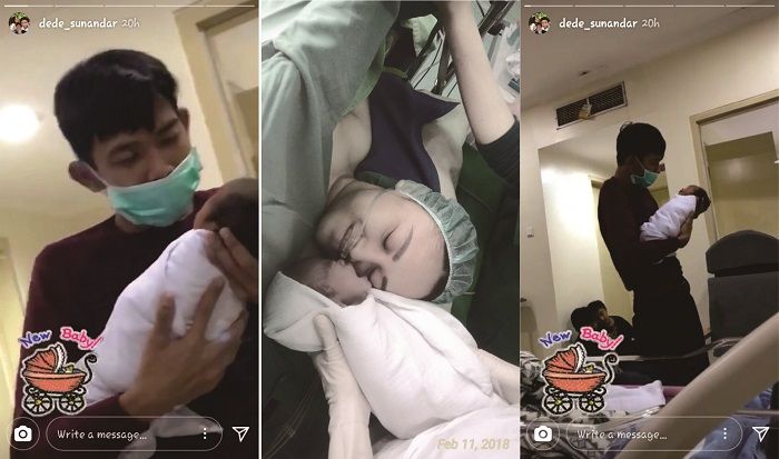 Istri Dede Sunandar melahirkan putra keduanya yang menderita Williams Syndrome.