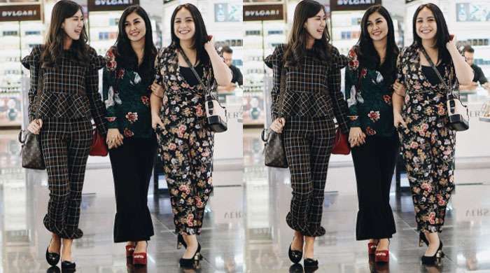 dari kiri: Syahnaz, Nisya, dan Nagita