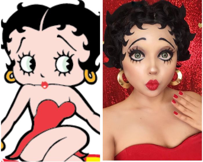 Promise Tamang menjadi Betty Boop.