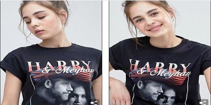 T'shirt bergambar Pangeran Harry dan Meghan Markle