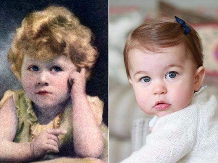 kiri: Ratu Elizabeth II kanan: Putri Charlotte