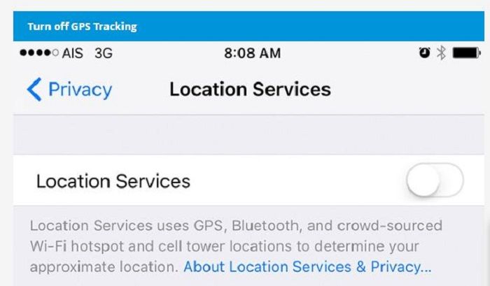 

Matikan lokasi dan GPS
 