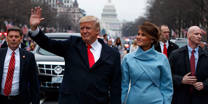 Donald Trump dan Melania Trump Saat Kunjungan Kenegaraan