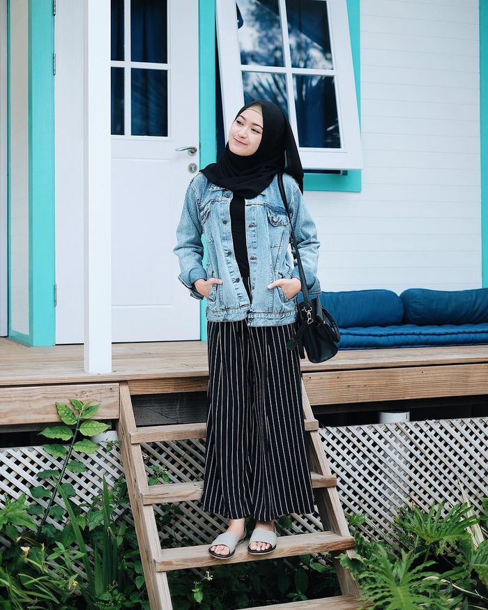 35+ Trend Terbaru Style Jaket Jeans Crop Wanita Hijab - Mede Linmin