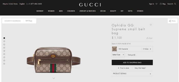 waist bag gucci harga