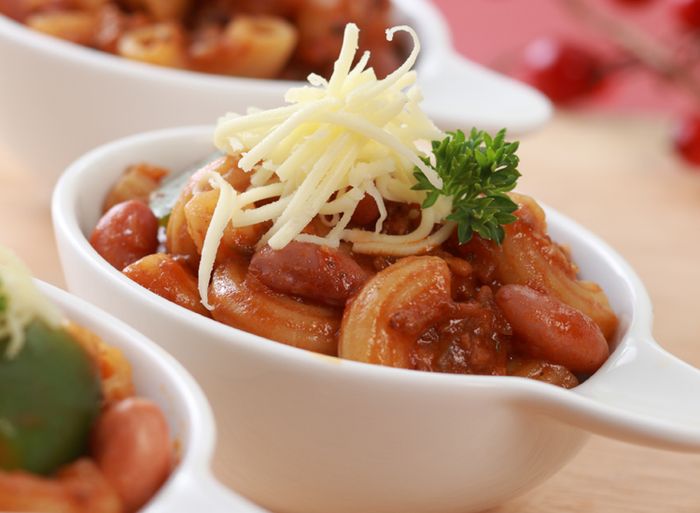 Red Bean Cheesy Macaroni