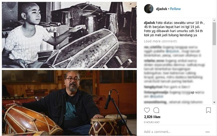 Unggahan <a href='https://jakarta.tribunnews.com/tag/djaduk-ferianto' title='Djaduk Ferianto'>Djaduk Ferianto</a>