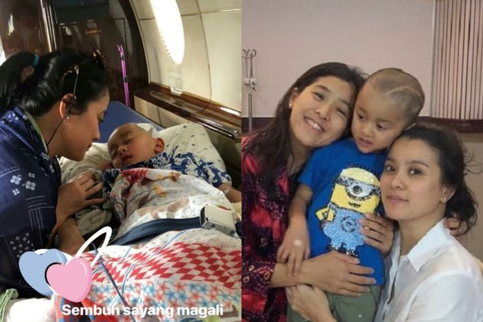 Magali, putra Marcella Zalianty yang mengidap tumor otak