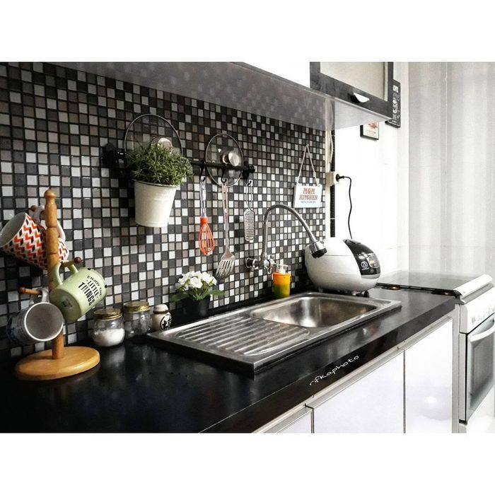 89 dapur  minimalis  keramik  hitam Dapur  Minimalis  2022 