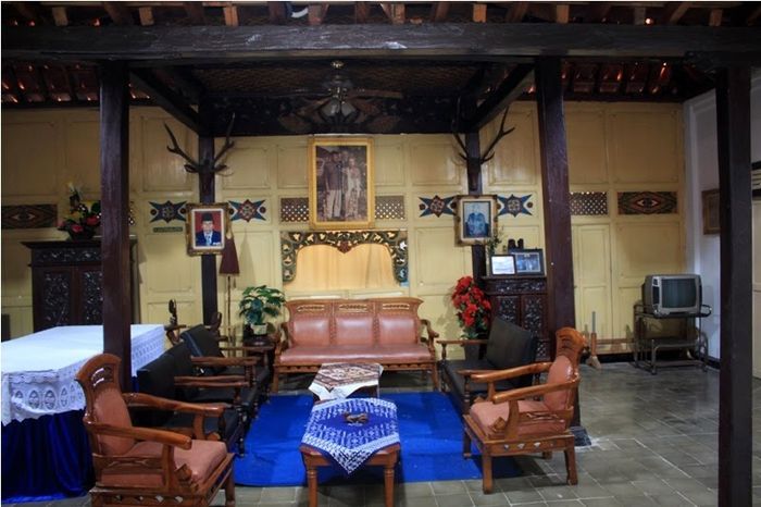 Suasana ruang utama rumah SBY di Pacitan.