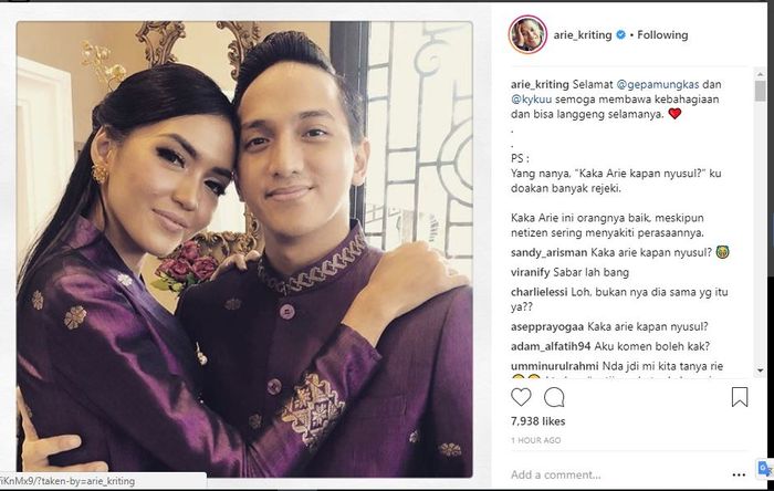 Ucapkan Selamat Atas Pertunangan Ge Pamungkas Arie Kriting Doakan Netizen Yang Tanya Kapan Nyusul Semua Halaman Grid Id